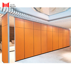 3m High Foldable Movable Partition Wall Orange Color Fabric For Banquet Hall
